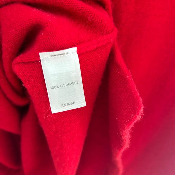 J. Jill Cashmere Women's 100% Red Button Front Sweater Size L - Picture 7 of 7